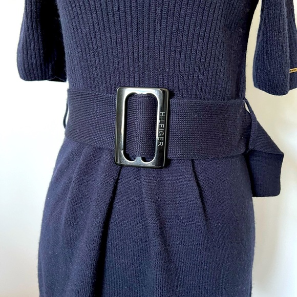 Tommy Hilfiger Sweater Dress with belt - Navy blue - Picture 3 of 5